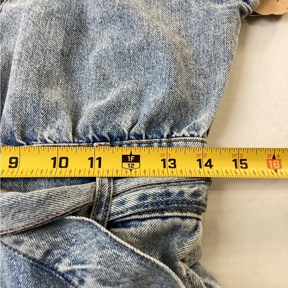 MNG Denim Jumpsuit Women's XS  Button/Zip Western Concert Bachelorette - Picture 9 of 10